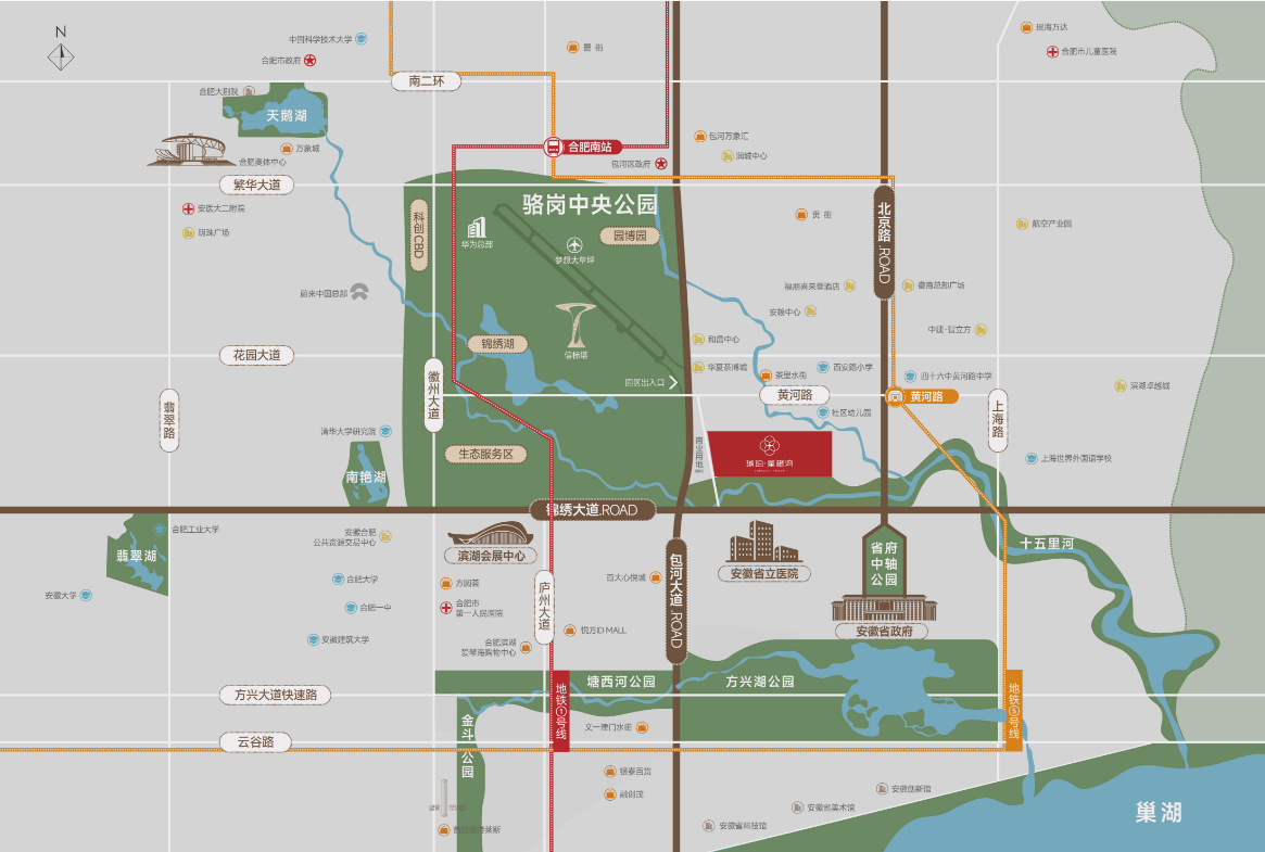 湾（合肥）具体地址位置地图周边配套公交地铁交通尊龙凯时人生就是搏平台好房热搜NO1｜琥珀星樾(图2)